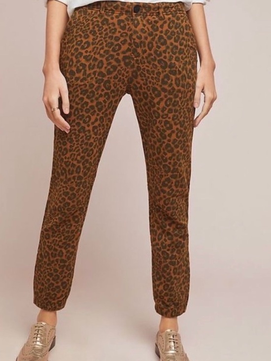 Anthropologie Pants - Anthropologie Leopard-Print Joggers in Brown and Black